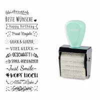 TRODAT Creative Mini + Kissen Set - Beste Wünsche - Pastell Grün