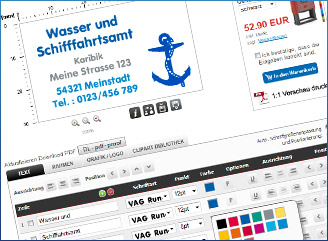 Screenshot Online Stempeldesigner