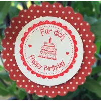 Holzstempel Happy Birthday