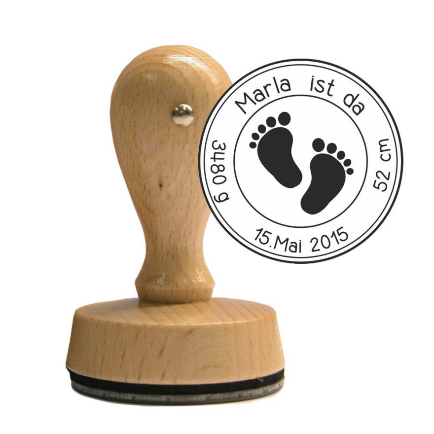 Holzstempel Füßchen