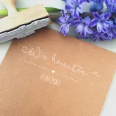 Holzstempel Wir heiraten