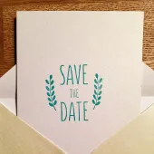 Holzstempel Save the date 3