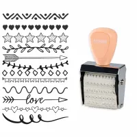 TRODAT Creative Mini + Kissen Set - Zierleisten - Pastell Blau