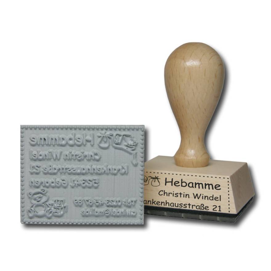 Buchungsstempel Holz 60x40 mm