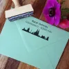 Holzstempel Skyline