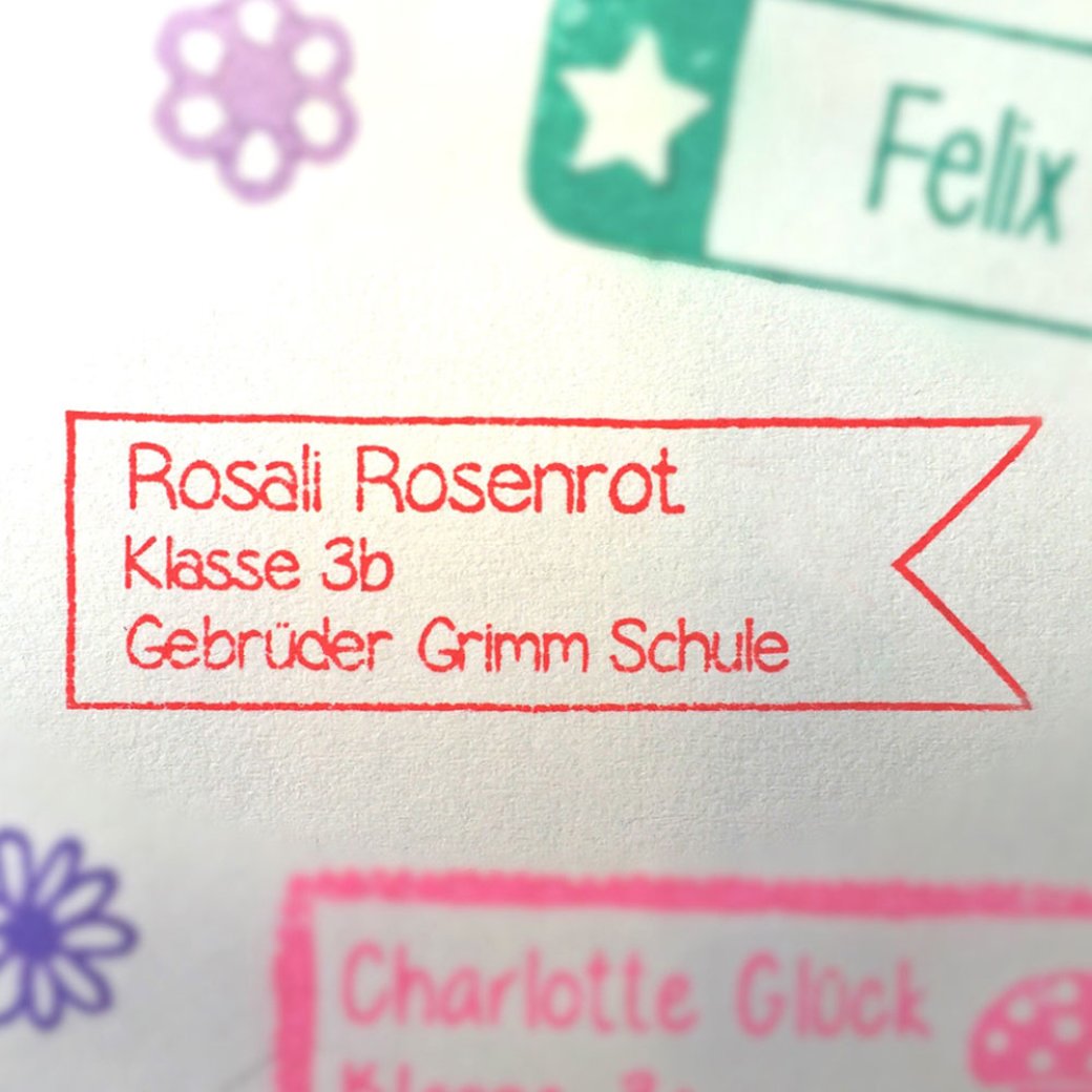 Holzstempel Fähnchen 2 Holzstempel Fähnchen 2