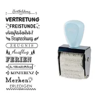 TRODAT Creative Mini + Kissen Set - Schulplaner - Pastell Blau