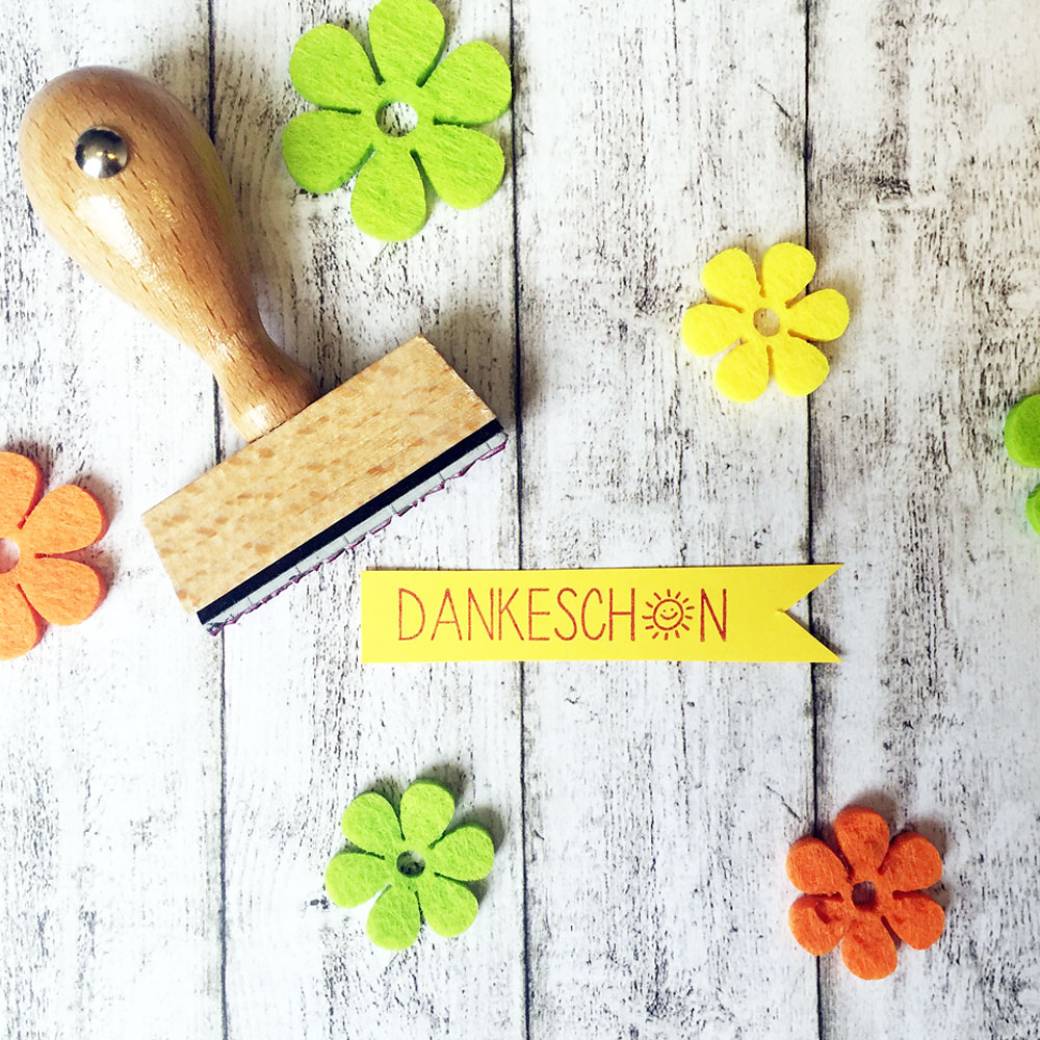 Holzstempel Dankeschön