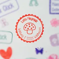 Holzstempel Fliegenpilz Bild