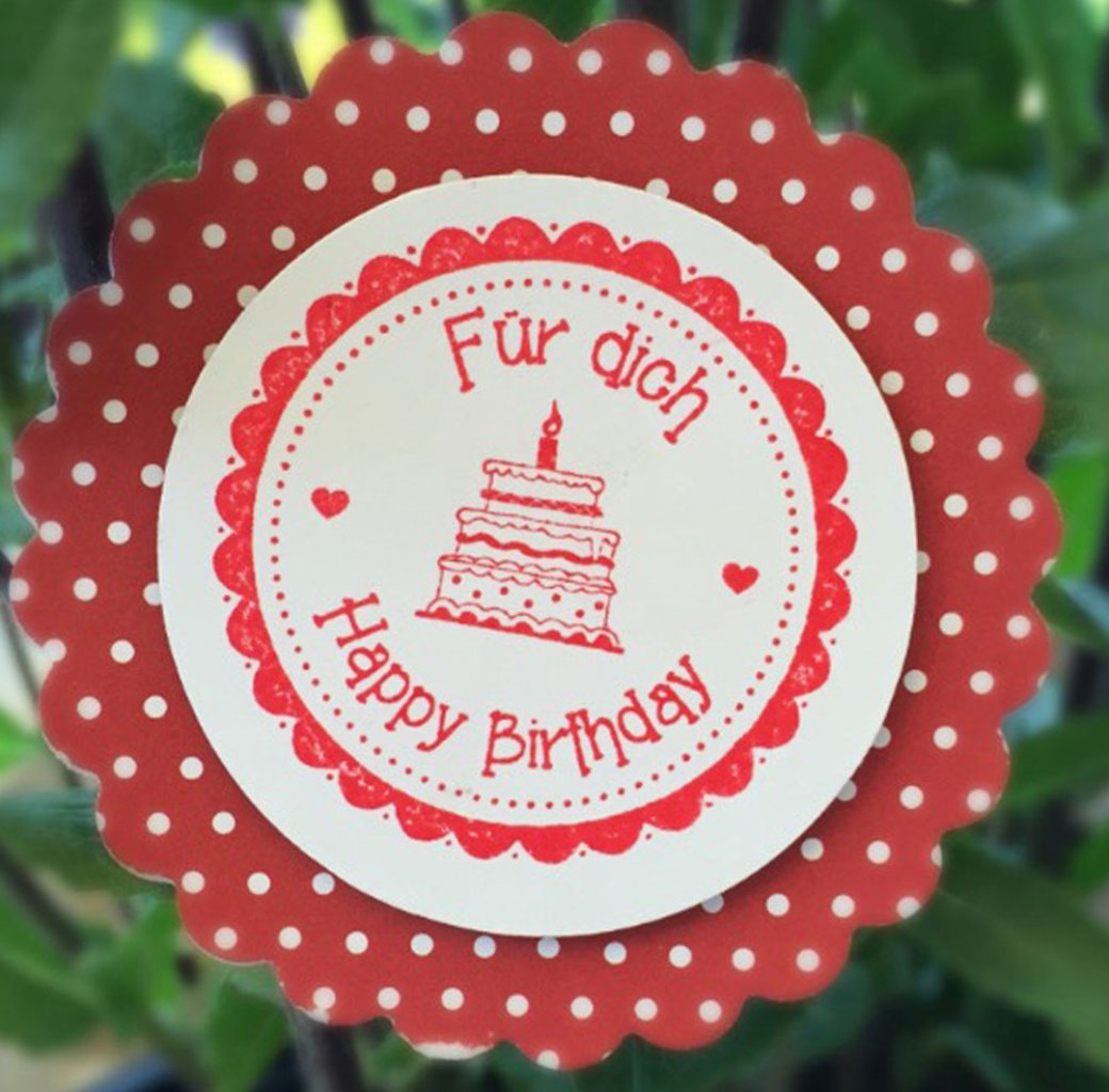 Holzstempel Happy Birthday