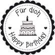 Holzstempel Happy Birthday Vorschau