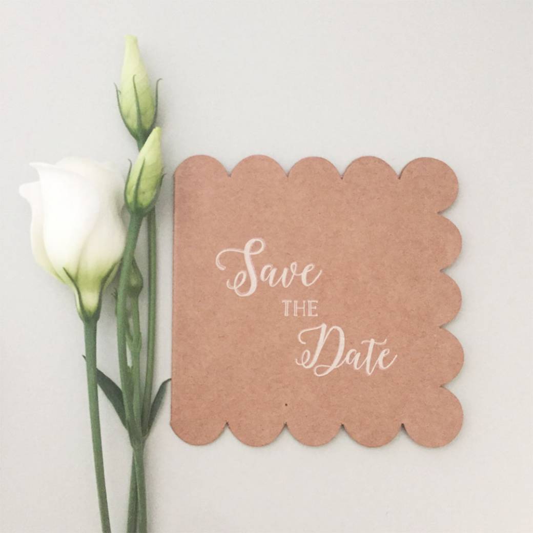 Holzstempel Save the date 5
