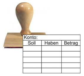 Holzstempel Kontierung