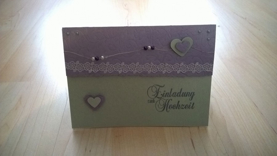 Embossing Einladungskarte