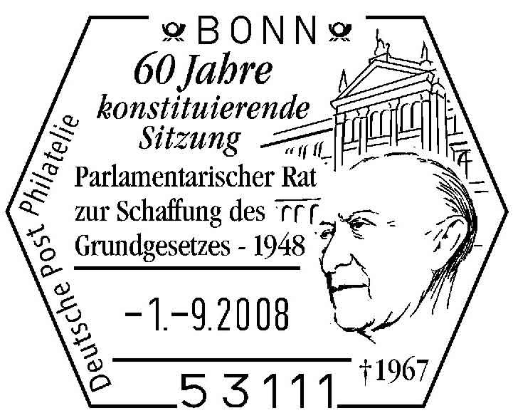 Besonderer Stempel der Post