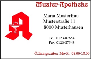 Stempelabdruck Apotheke