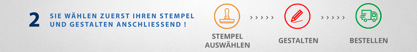 Erklärbanner Sie wählen Ihren Stempel